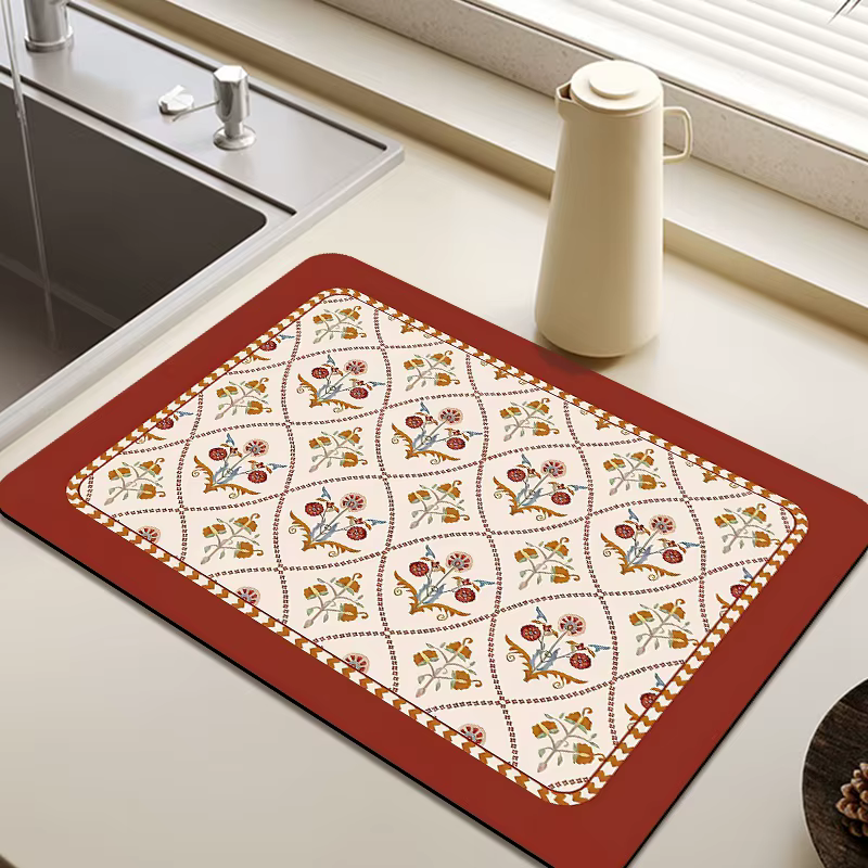 Tapis de séchage de vaisselle antidérapant super absorbant