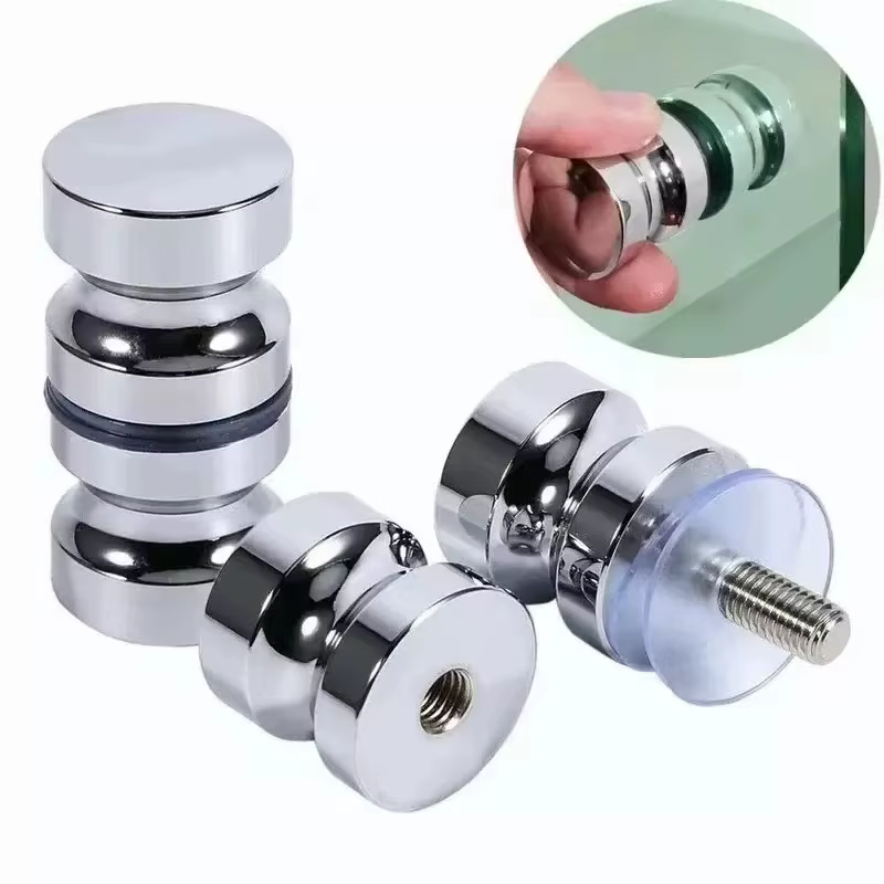 Poignée élégante pour porte de douche en verre, bouton pour portes de douche coulissantes, pièces de rechange de quincaillerie à double extrémité pour portes de salle de bain en verre