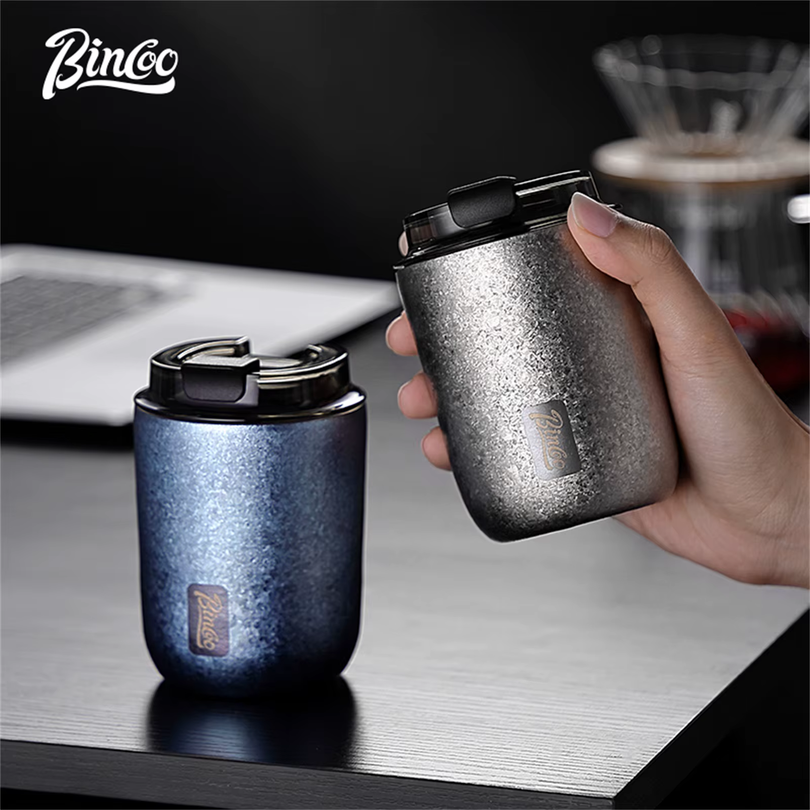 BINCOO 240ML pur titane café Thermos tasse voiture étanche voyage thermique