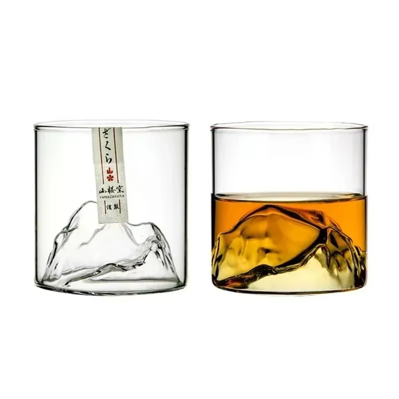 Verre à whisky de montagne 3D japonais