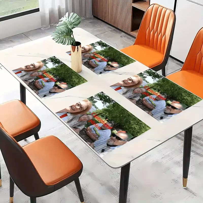 Ensemble de sets de table photo personnalisés