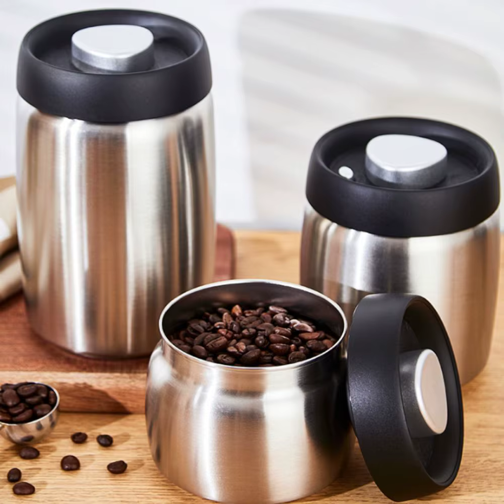 Pichet scellé sous vide en grains de café en acier inoxydable 304