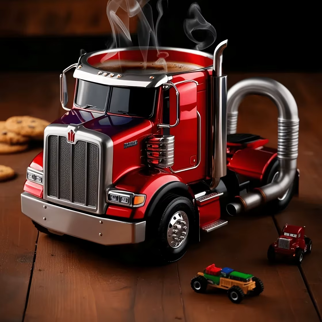 Tasse à café de camion faite à la main européenne