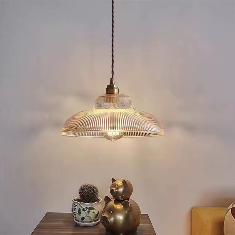 Vintage verre suspension vert lampe suspendue salon Luminaire Hall chambre Table à manger luminaires d'intérieur Lustre LED décor