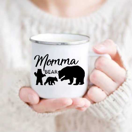 Tasses à café en émail pour maman