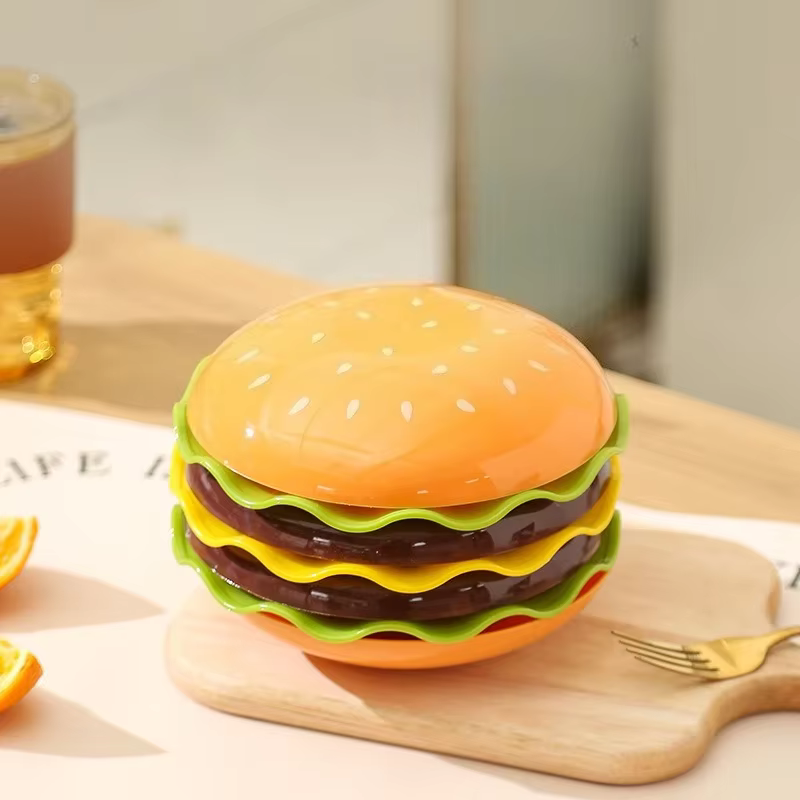 Ensemble d'assiettes à hamburger empilables