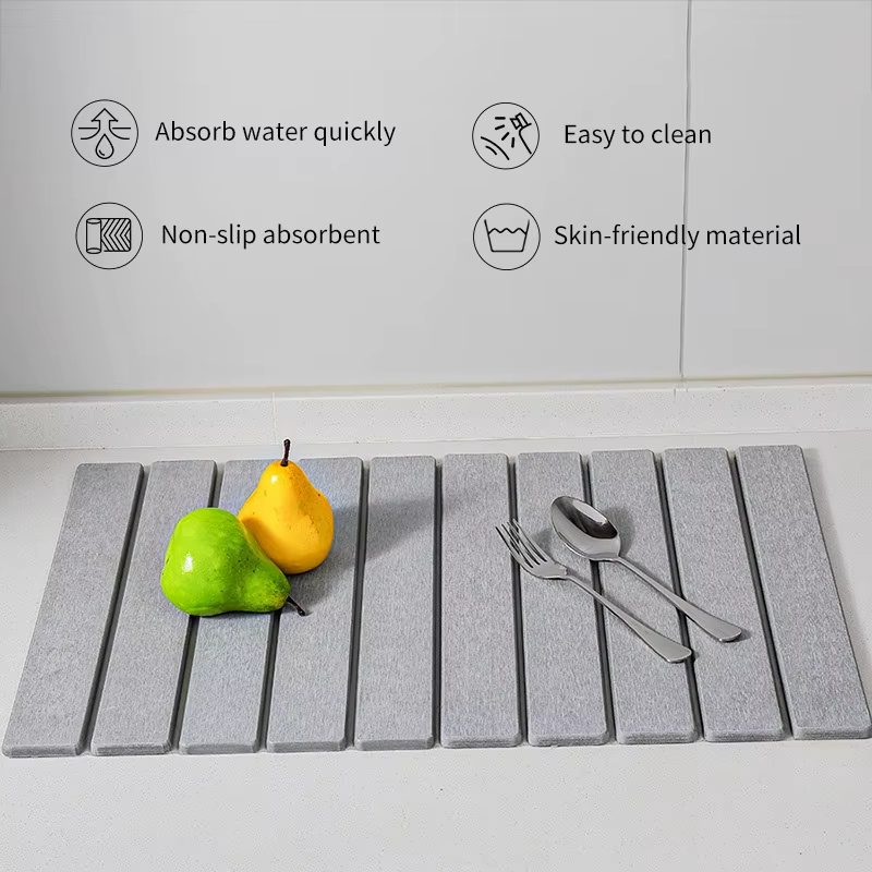 Tapis de séchage de cuisine pliable