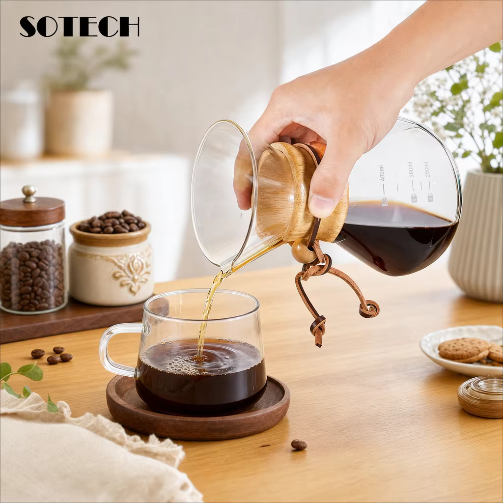 Cafetière à filtre style Chemex