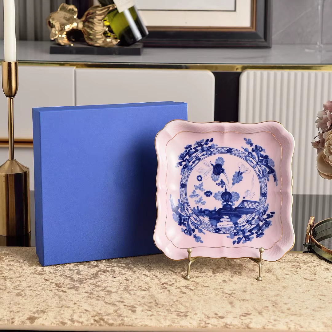 Assiette à soupe ronde en céramique de la série orientale haut de gamme