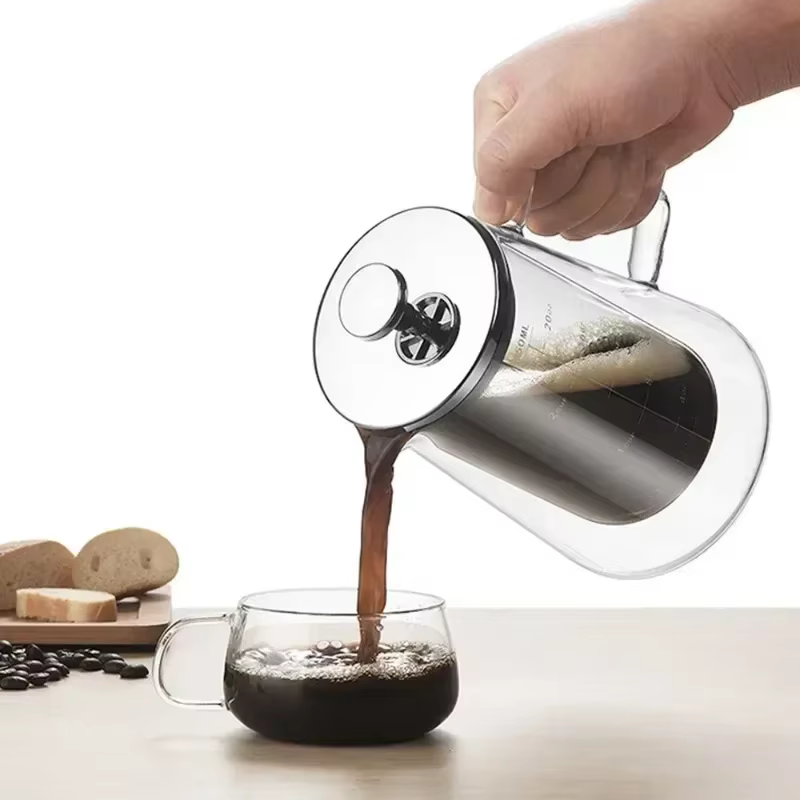 Presse française en verre Borosilicate à haute teneur en Borosilicate