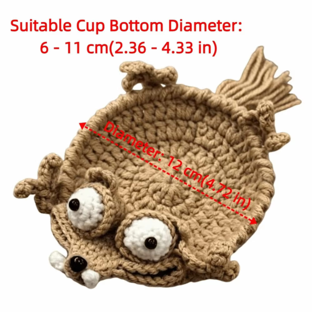 Sous-verres en crochet pressable en forme d'écureuil