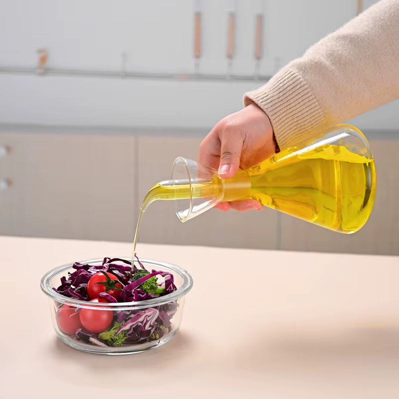 Bouteille d'huile en verre Transparent