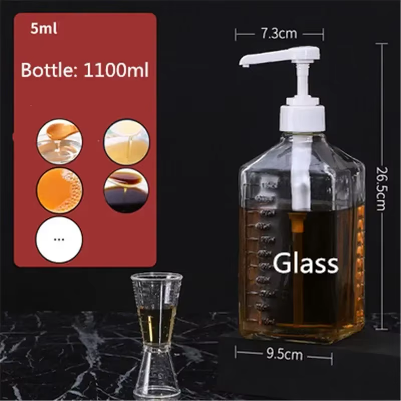 Distributeur de stockage Transparent pour sirop de café