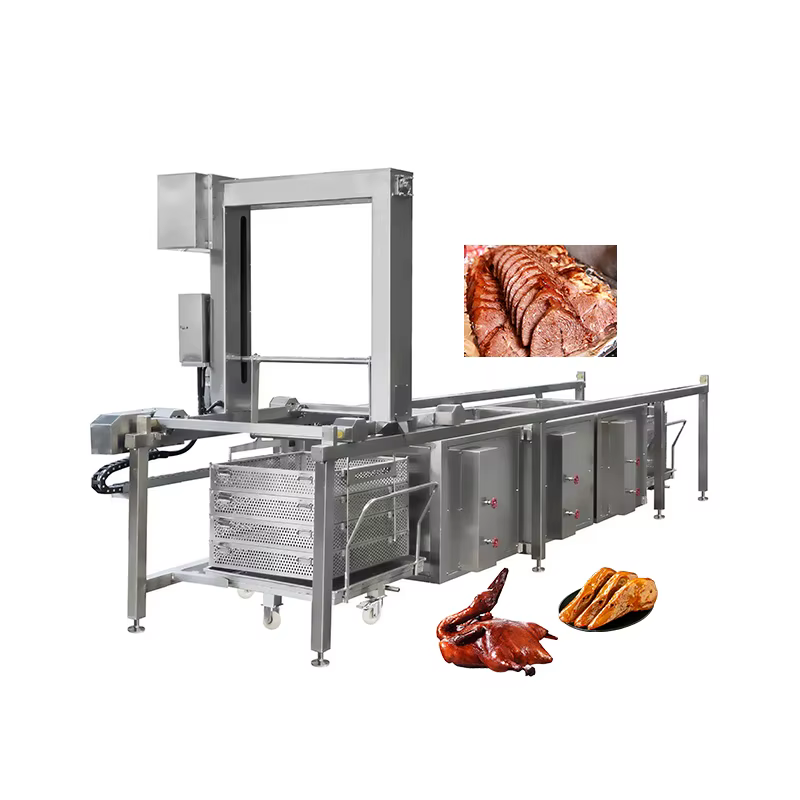 Solution complète pour la transformation de viande braisée, ligne de cuisson continue pour la préparation de bœuf et de mouton, machine de cuisson pour cantines, personnalisable