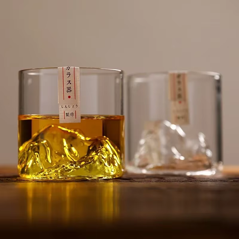 Verre à whisky de montagne 3D japonais