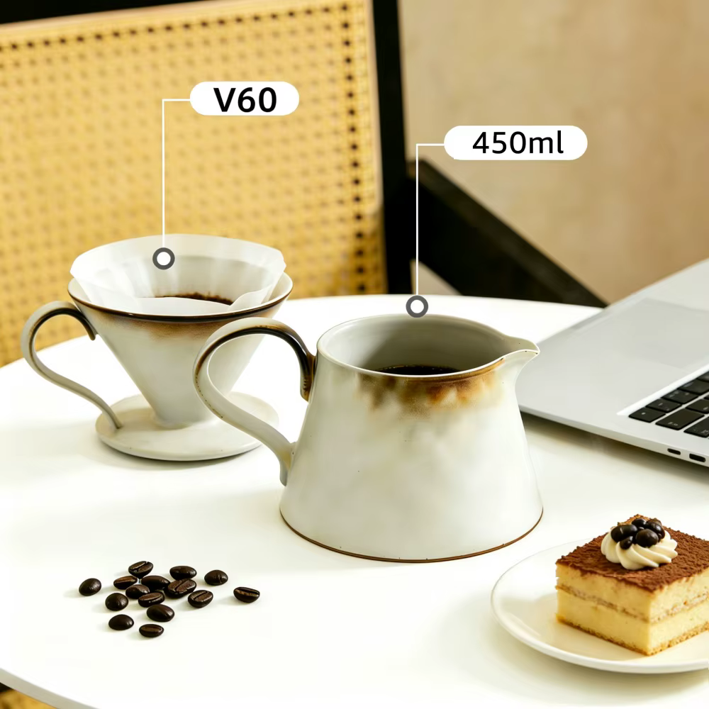 Ensemble de café pour over pour en-casée en céramique Kiln Change