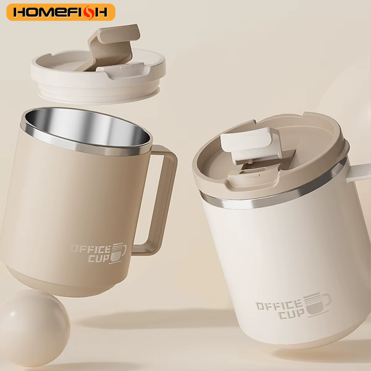 Mug à café isotherme à double paroi en acier inoxydable 304