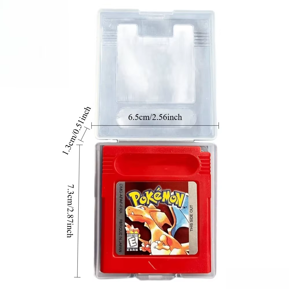 Cartes de jeu Pokémon FRA français 7 styles Gris/Rouge/Jaune/Or/Cristal/Bleu/Vert pour GBC GBA SP Haute Qualité Game Paradise