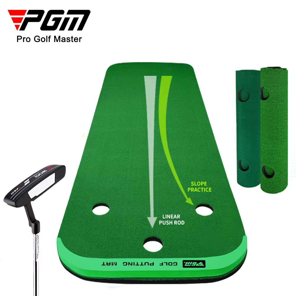 PGM Tapis de golf portable avec bordure avant antidérapante, tapis d'entraînement professionnel pour l'entraînement au golf en intérieur et en extérieur