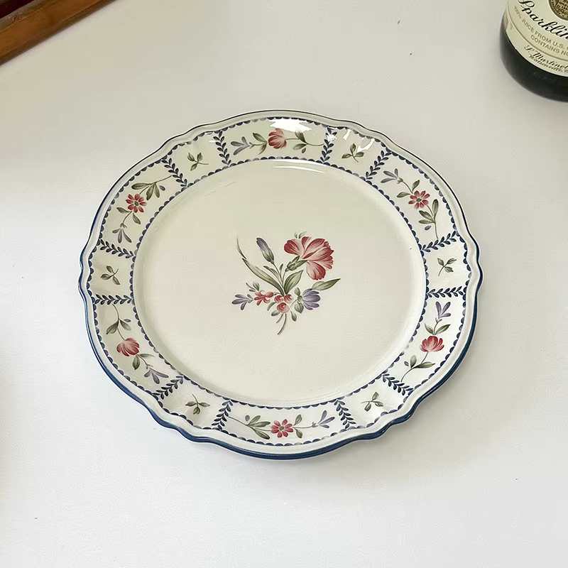Assiette en céramique imprimée française