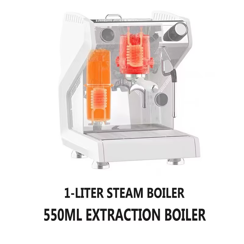 Machine à expresso italienne haut de gamme à double chaudière avec système d'extraction commerciale 58Pro pour usage domestique et commercial