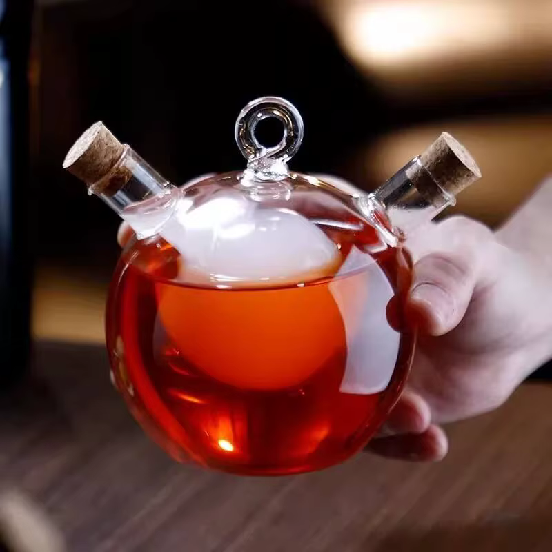 Verre à cocktail moléculaire double tube pour deux personnes