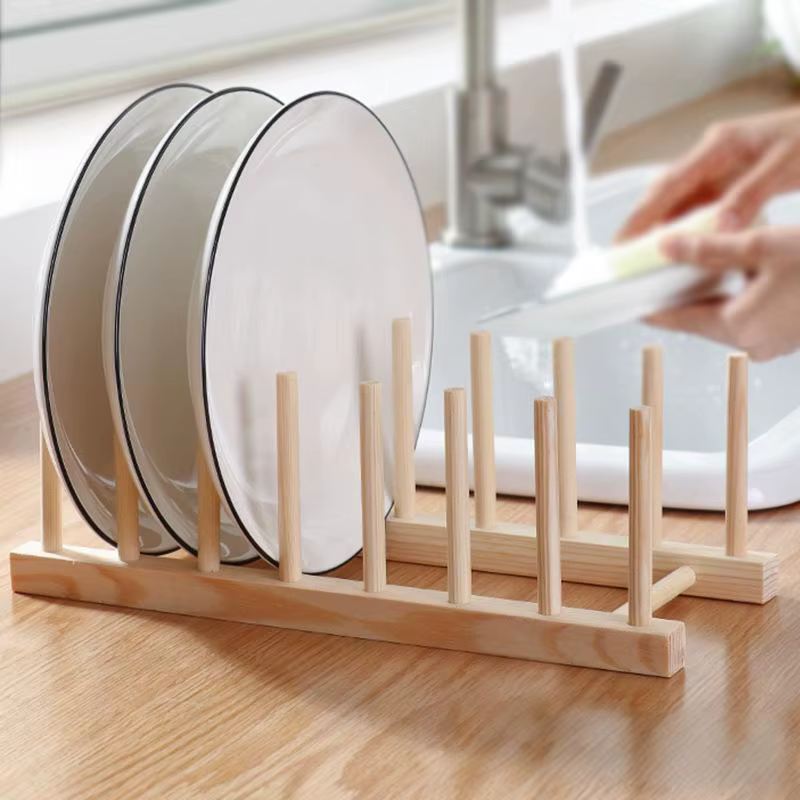 Égouttoir en bois pour cuisine