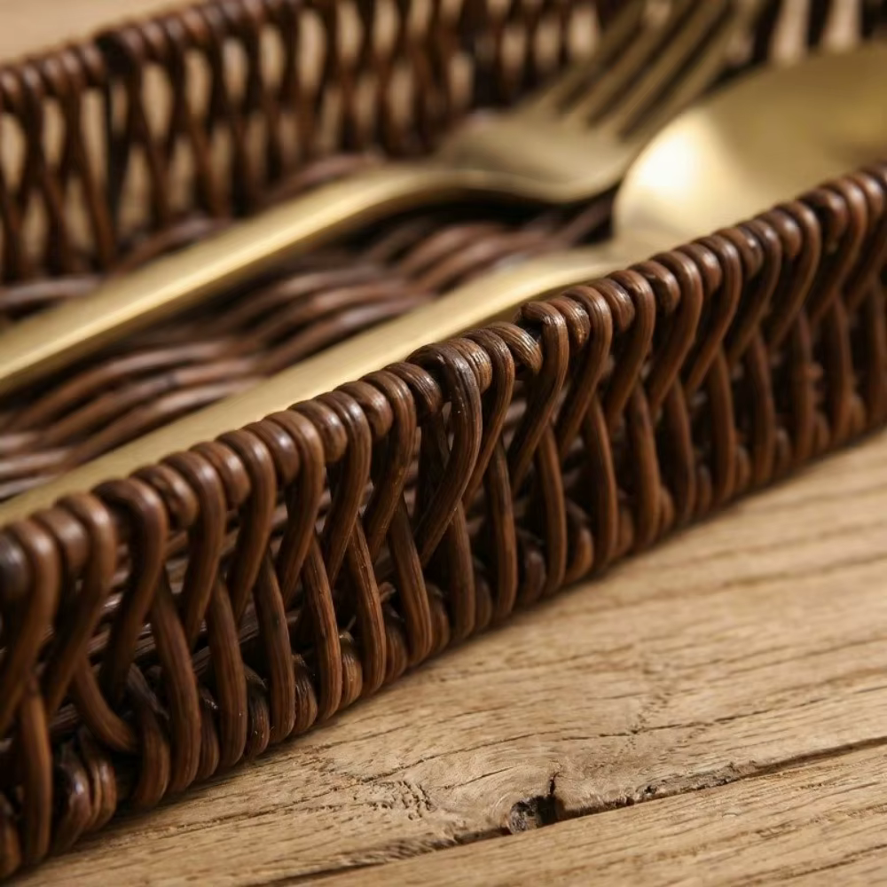 Panier de rangement ovale pour vaisselle