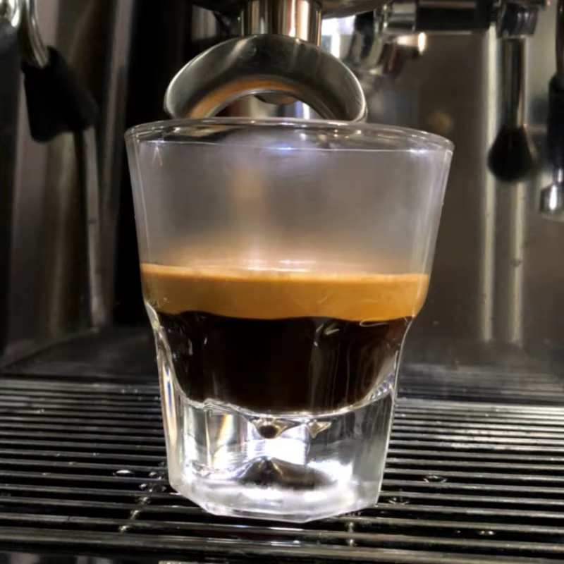 1/2/4/6 pièces 4oz bouteille bleue dédiée plat blanc café verre glacé Latte tasse pour expresso italien petite