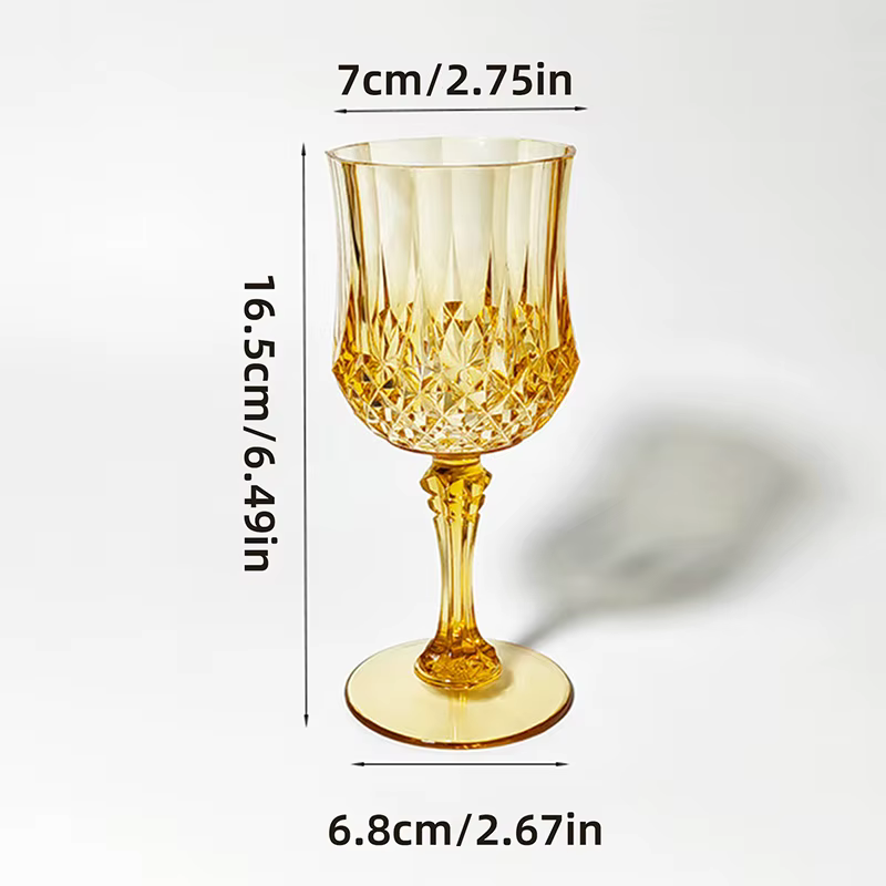 Verres à vin en plastique de 220ml