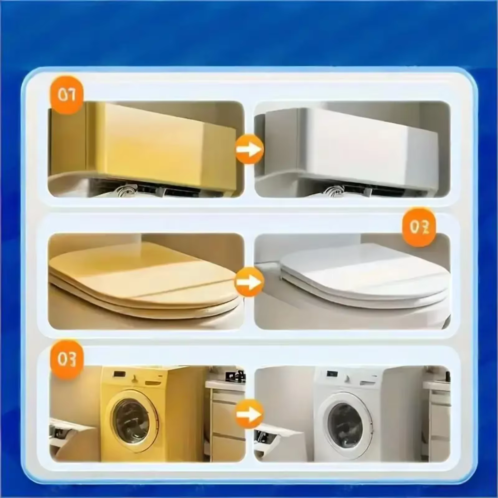 Agent de rénovation pour plastiques ménagers : Élimination du jaunissement, réparation des rayures, polissage brillant pour appareils électroménagers et entretien quotidien de la salle de bain