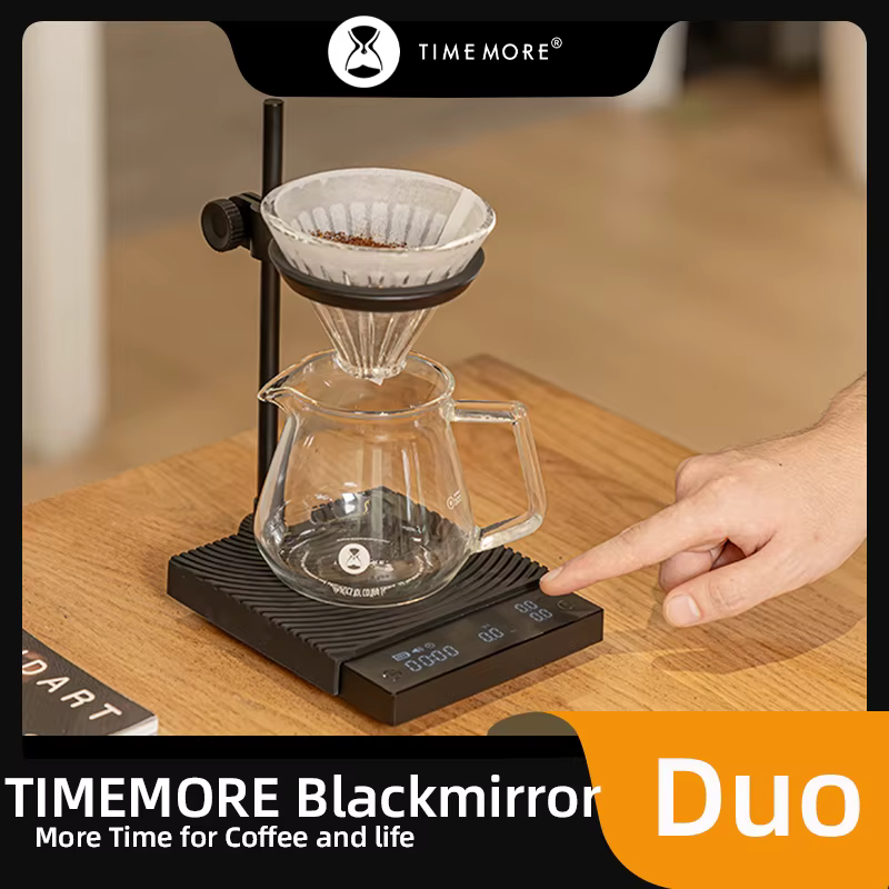 TIMEMORE Blackmirror Duo café balances numériques pesant chronométrage mesure du débit avec support détachable Mini