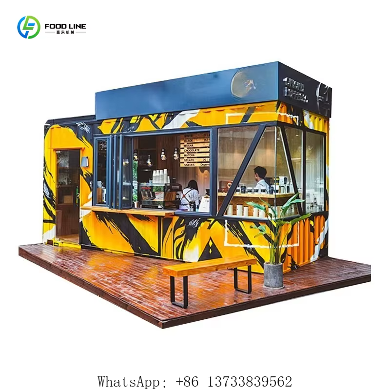 Cuisine extérieure personnalisée, restaurant commercial en conteneur, conteneur transportable pour les opérations commerciales