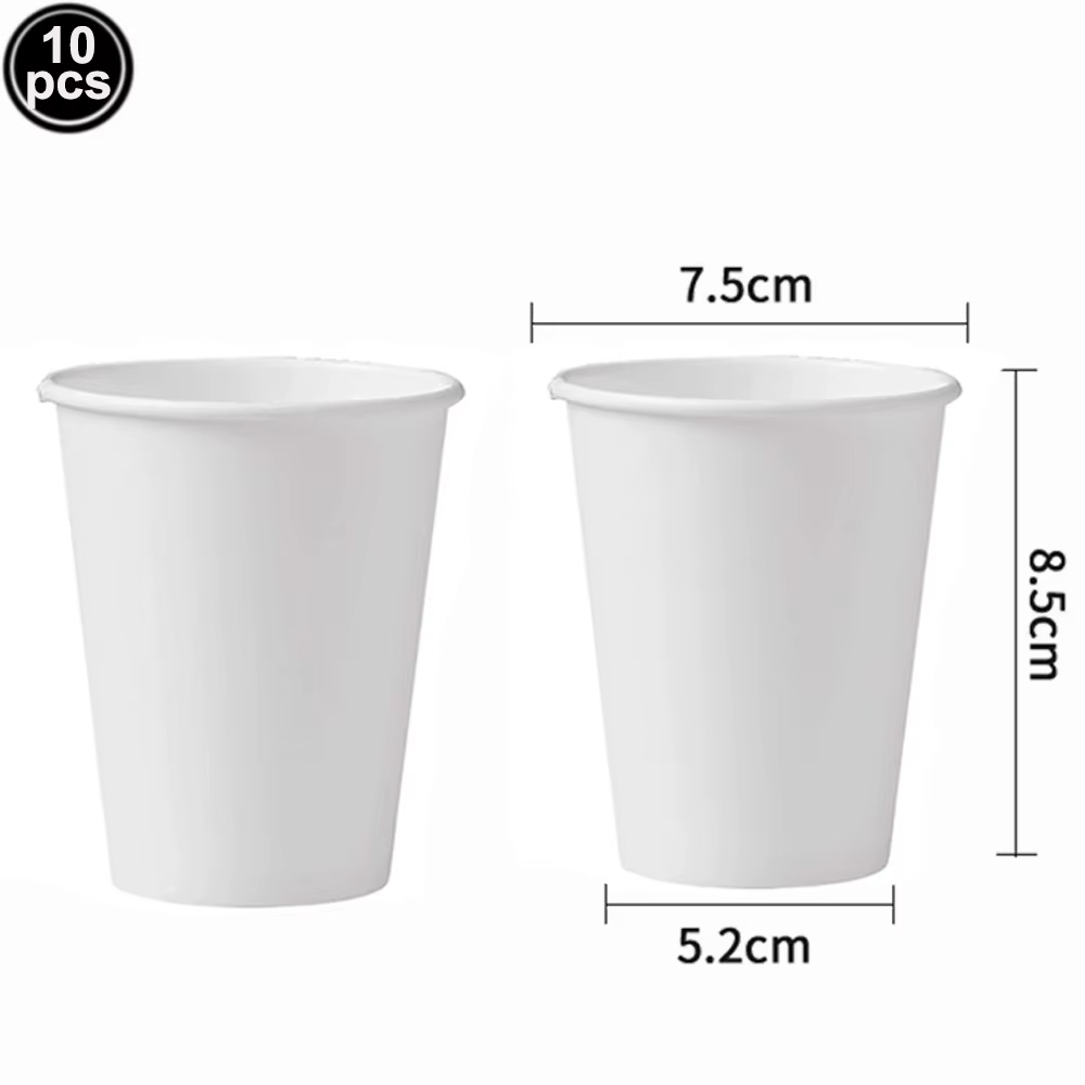 Ensemble de vaisselle jetable de couleur unie sur le thème blanc pur