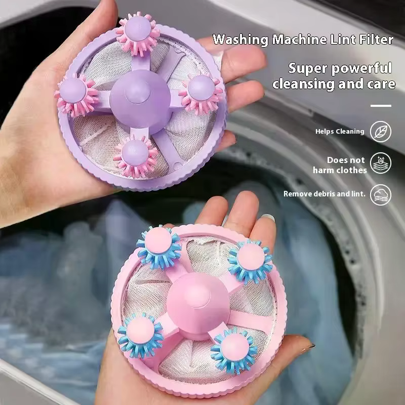 Filtre flottant pour Machine à laver, filtrage des poils, retrait des mailles, attrape-cheveux du linge, sac à débris, boule de lavage
