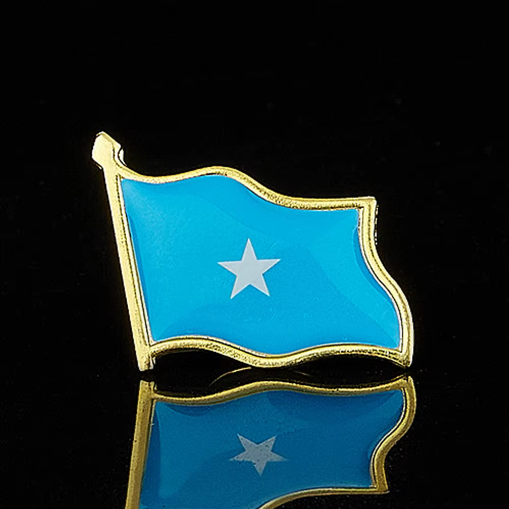 Broche insigne en émail plaqué or, République fédérale de Somalie, Pays agitant la sensation nationale, Broche de courtoisie, Afrique