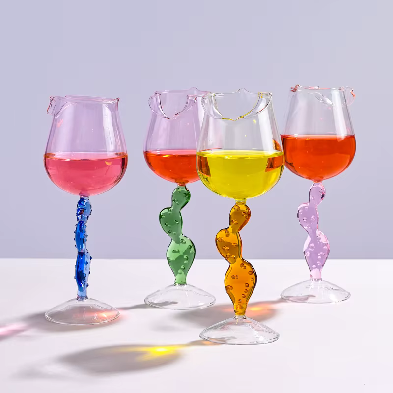 Verre à vin Rose créatif