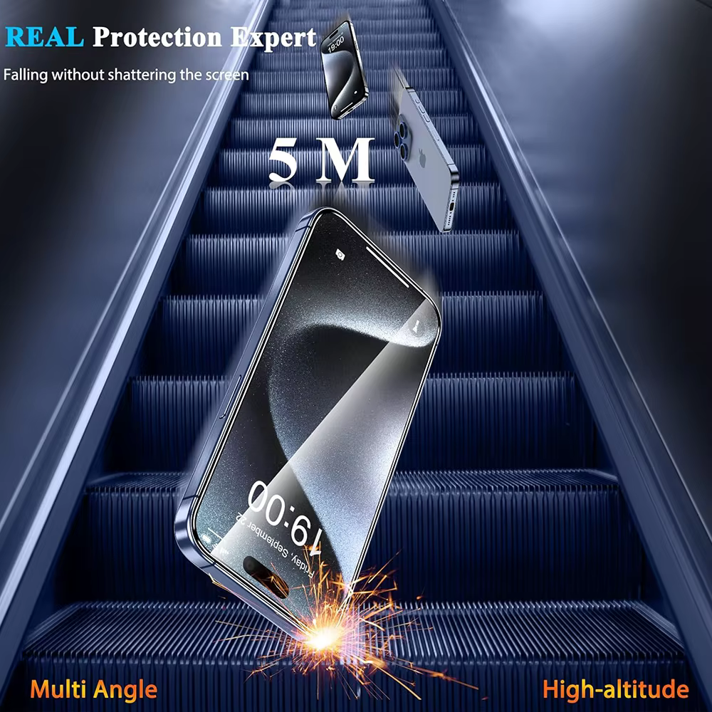 Protecteur d'écran en verre pour iPhone, Film de protection en poly, Verre du Guatemala pour iPhone 16 15 14 13 12 11 Pro Max 7 8 Plus X XS Max, 4 pièces