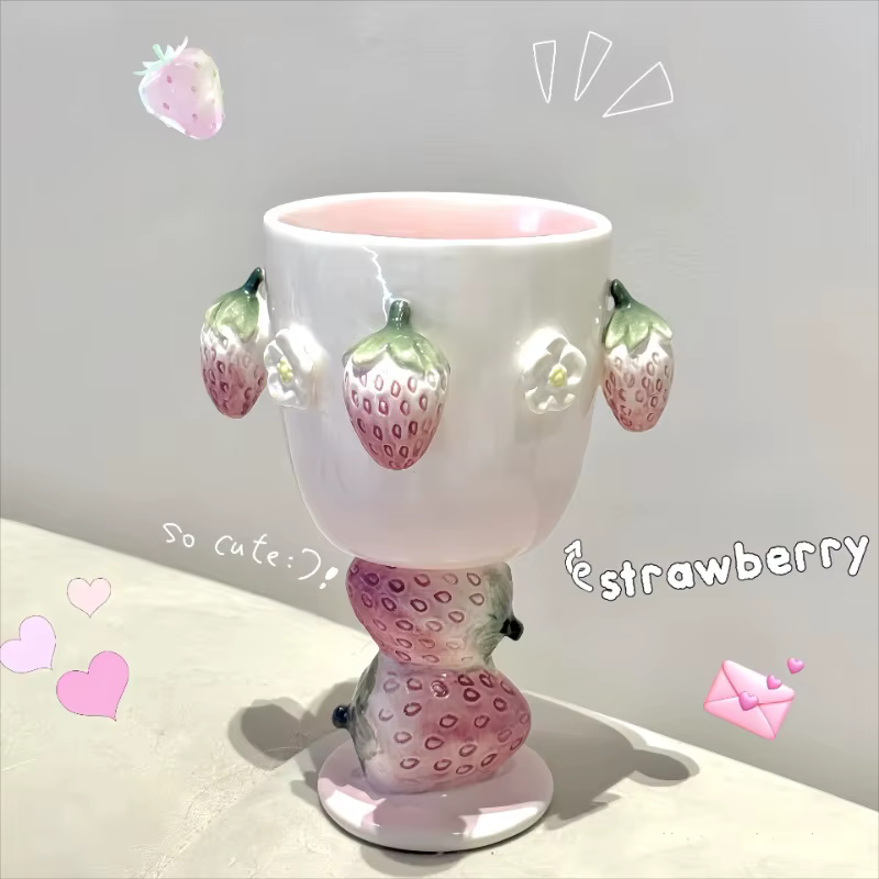 Vaisselle en céramique en Relief série fraise