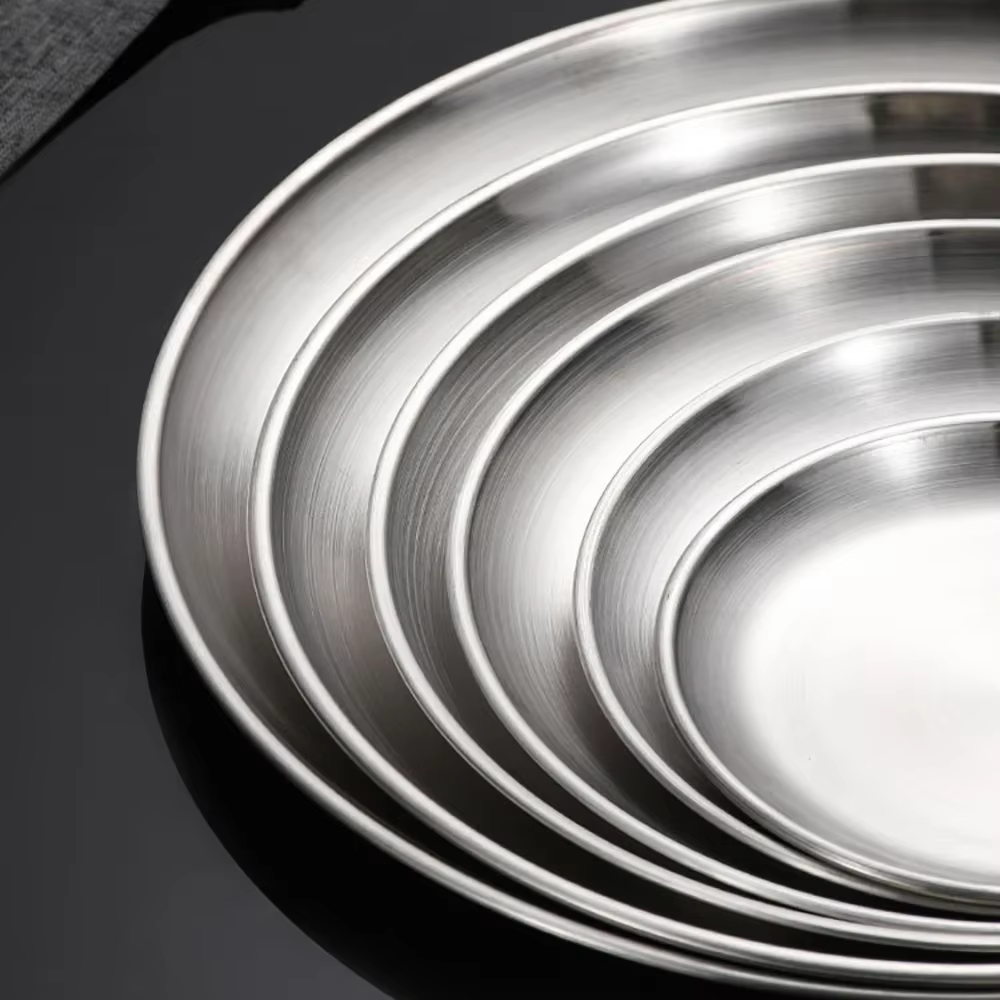 Ensemble d'assiettes en acier inoxydable pour Barbecue
