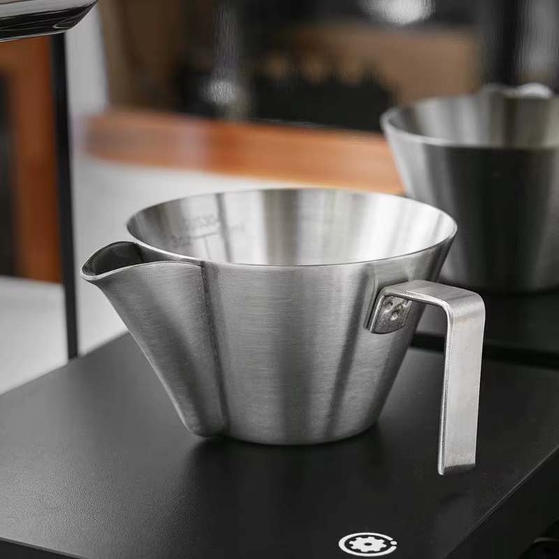 JUSTINLAU Tasse d'extraction d'expresso 110 ml en acier inoxydable 304 avec échelle
