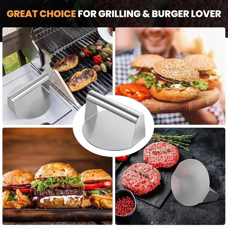 Presse à hamburgers Smash en acier inoxydable