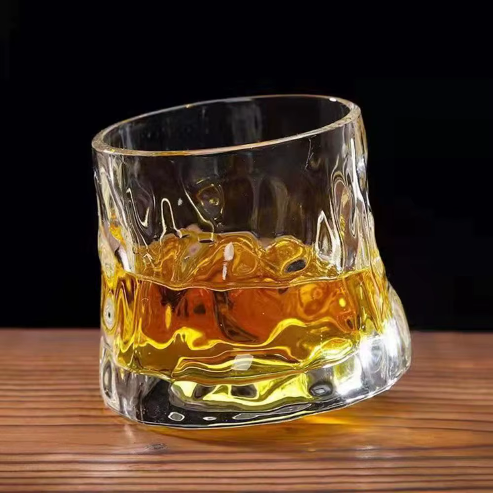 Verres à whisky rotatifs avec base