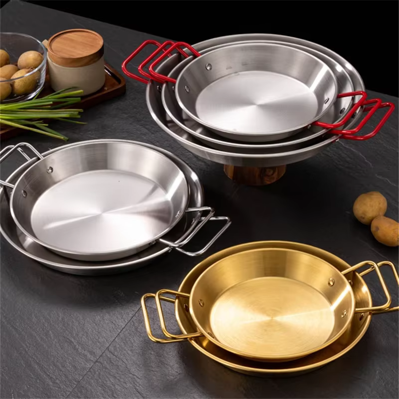 Poêle Paella espagnole de 20-30cm avec poignée