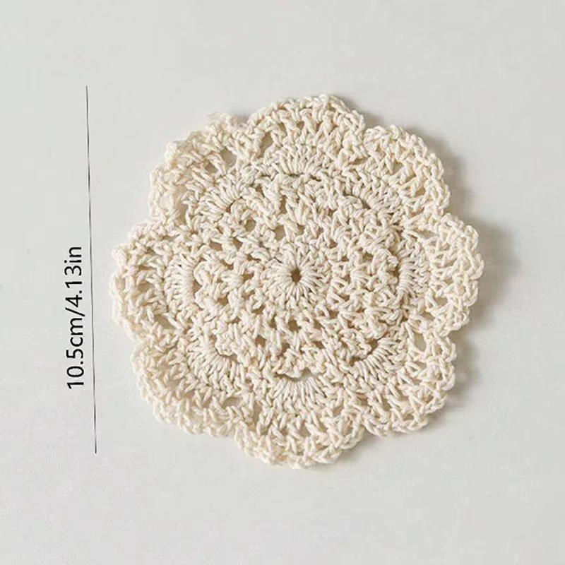 Sous-verres bohème en Crochet à fleurs