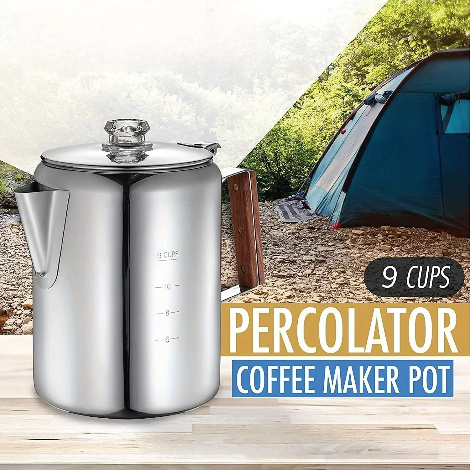 Percolateur à café en acier inoxydable