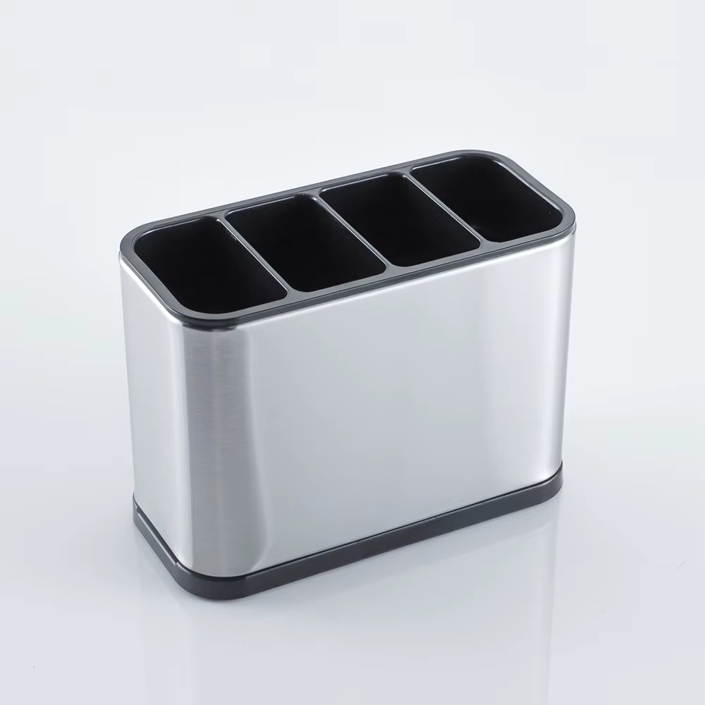 Support de rangement de couverts de cuisine en acier inoxydable