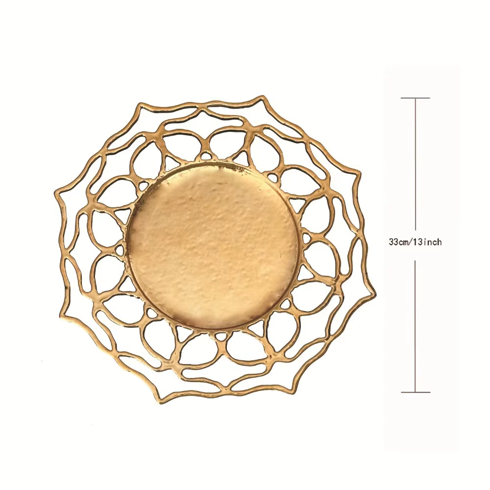 50 assiettes décoratives HellowTray rondes de 13 pouces