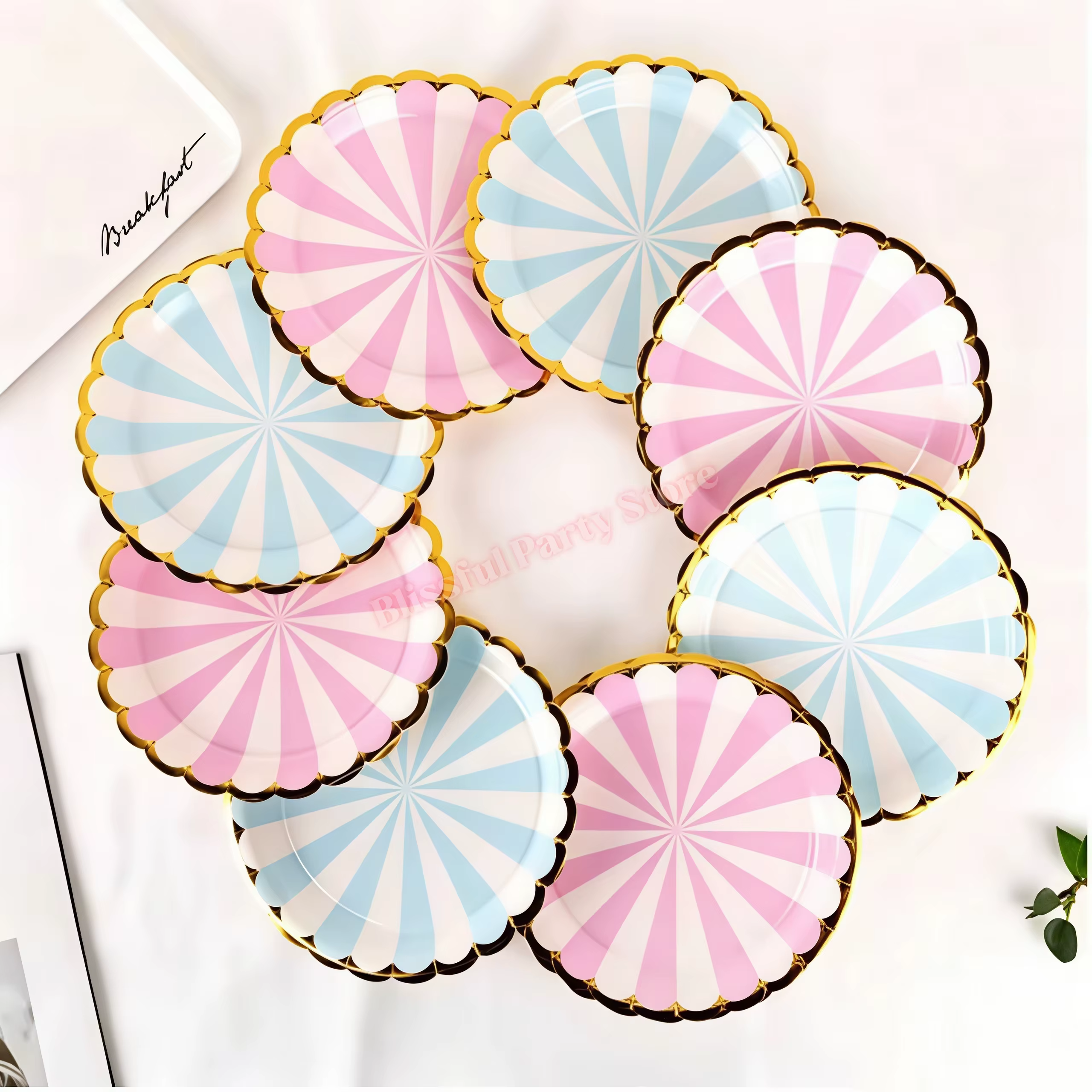 Assiettes en papier jetables pour fête