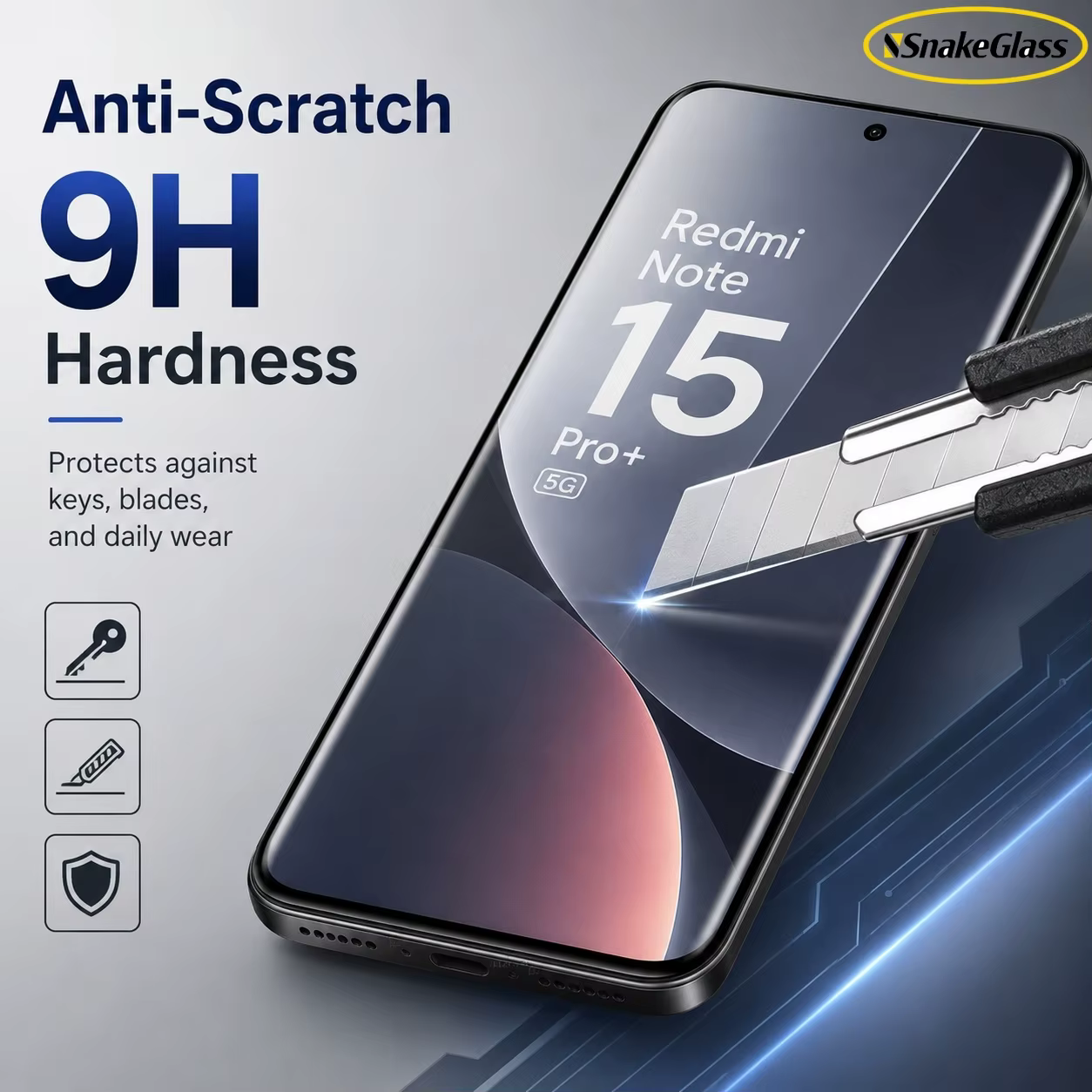 2 films de protection d'écran en verre trempé HD pour Redmi Note 15 Pro 4G/15 4G/15 Pro+/14 Pro+/14 Pro 5G India/13 Pro+, anti-explosion